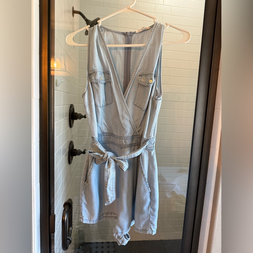 BB Dakota Chambray Sleeveless Romper
